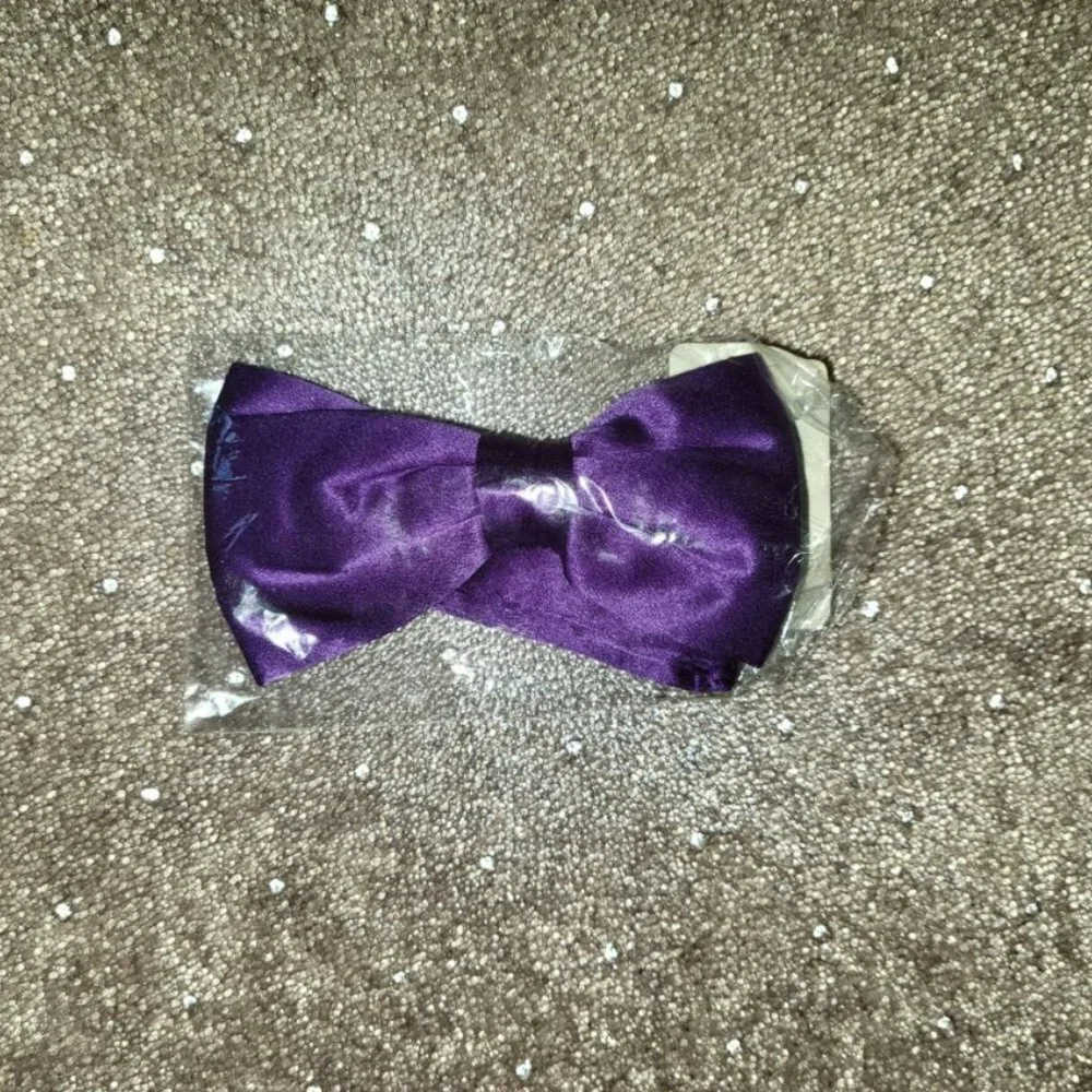 *3 FOR $9* NEW Pretied 100% Silk Royal Lilac Adjustable Bow tie Unlimited Formal